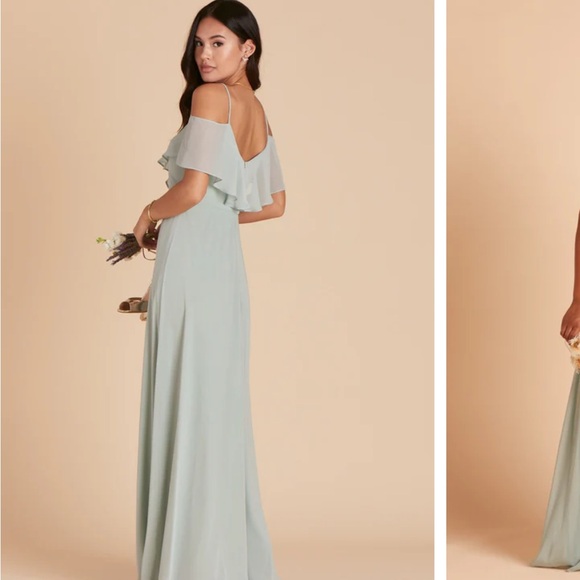 BIRDY GREY JANE CONVERTIBLE DRESS CHIFFON SAGE NO SLIT - Picture 3 of 7